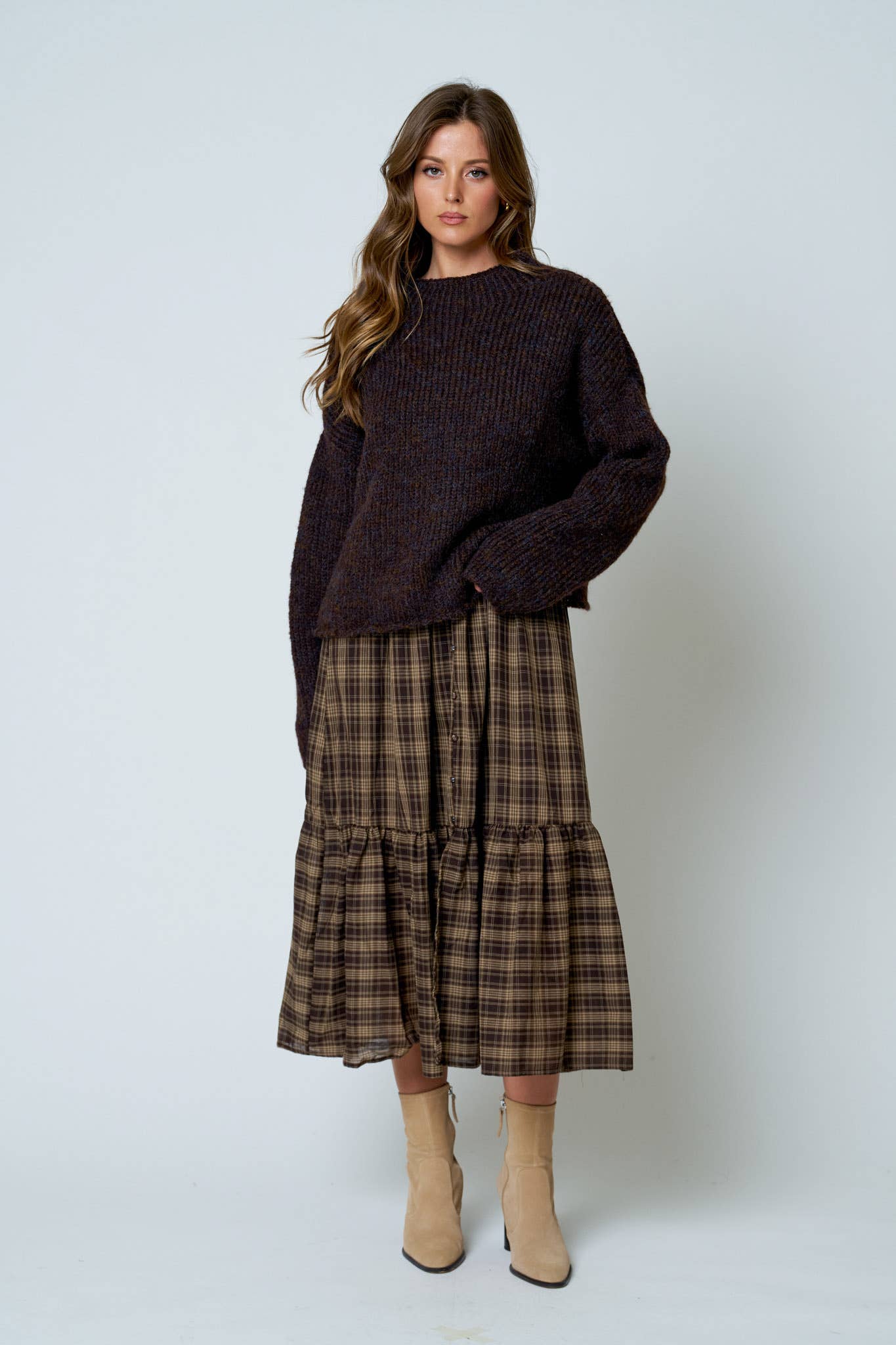 Sienna Knit Sweater / Brown