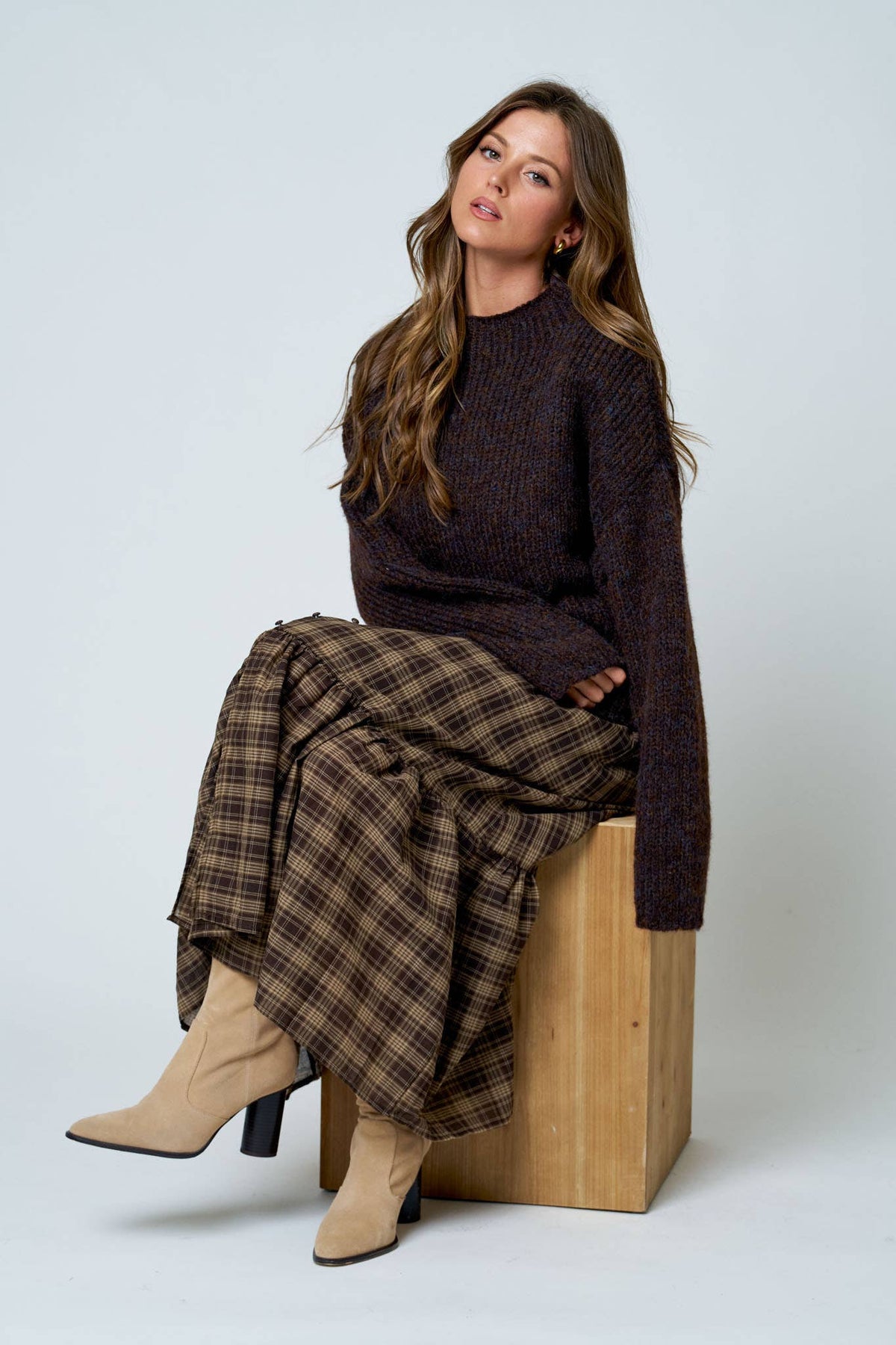 Sienna Knit Sweater / Brown