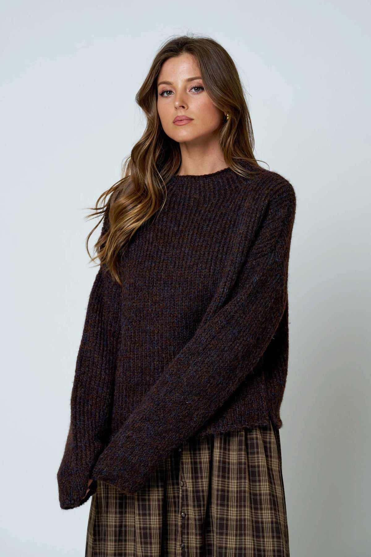 Sienna Knit Sweater / Brown