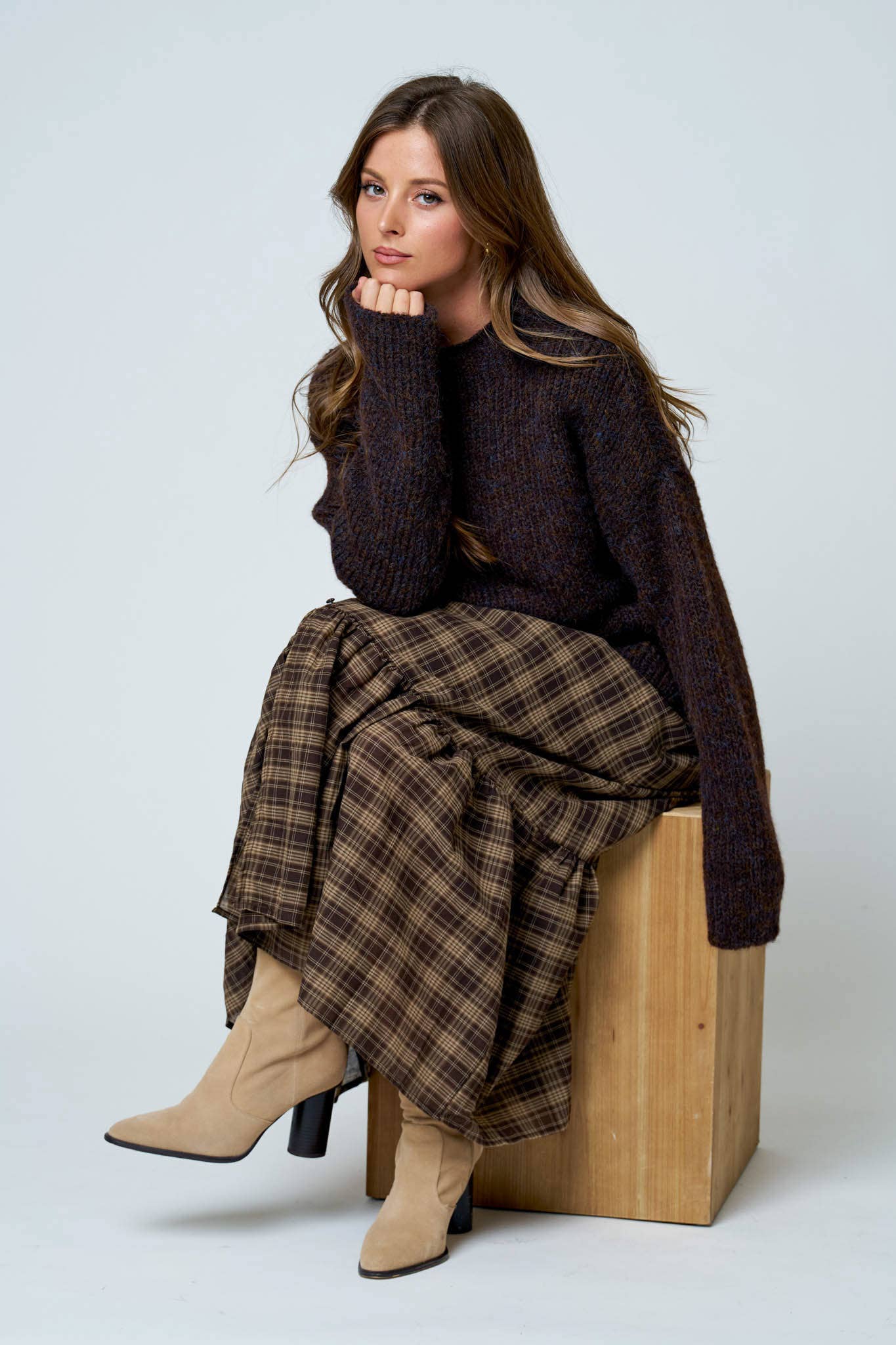Sienna Knit Sweater / Brown